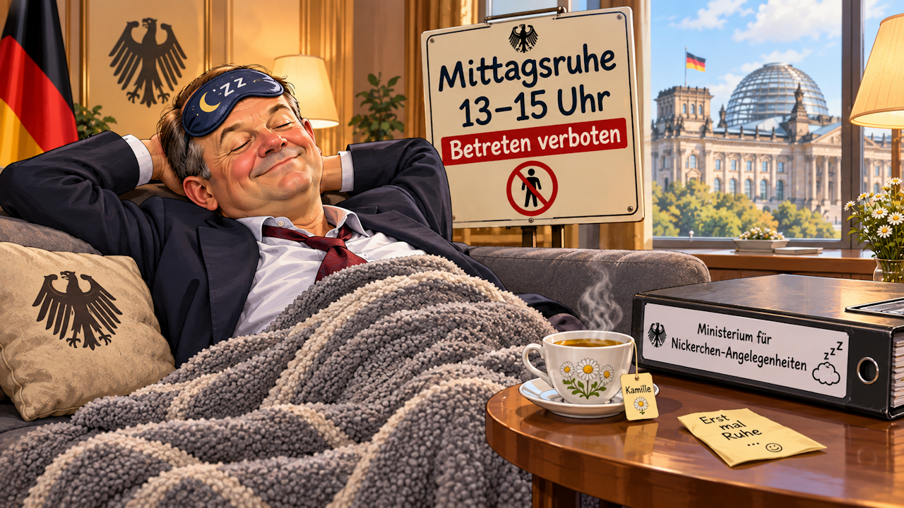 Bundeskanzler Scherz ruft 'Tag der bedingungslosen Mittagsruhe' aus
