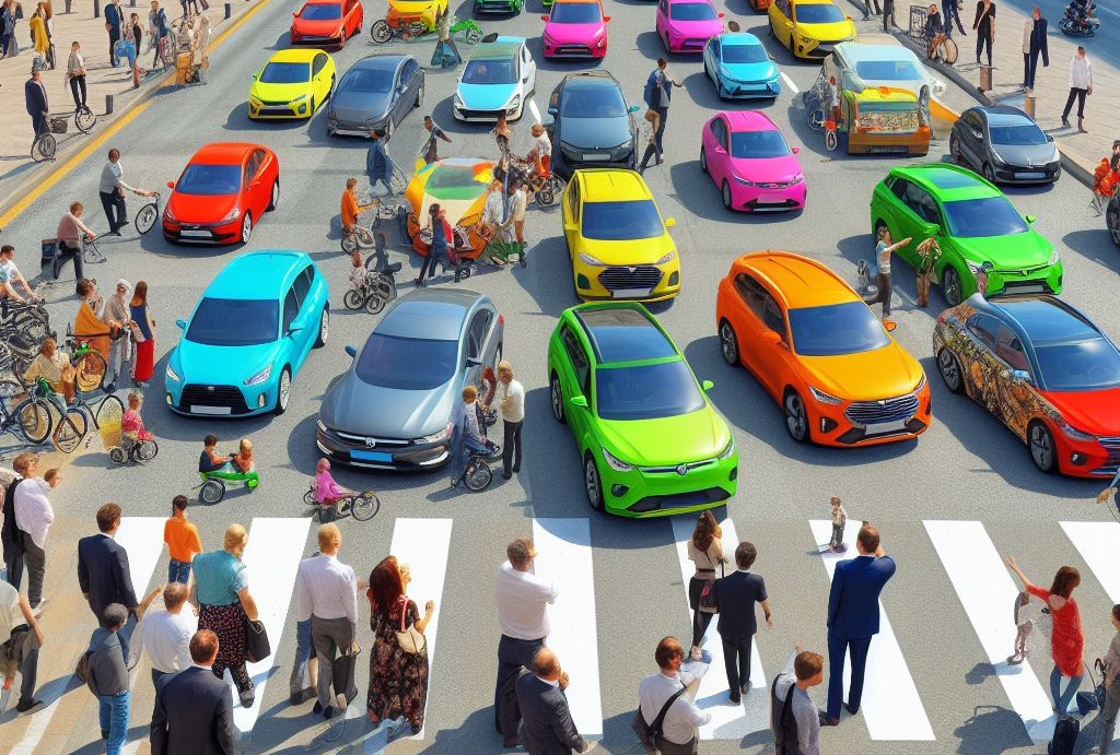 Verkehrschaos in Autoville: Autos fordern eigene Straßen!