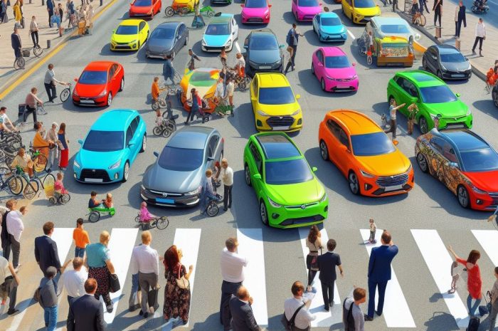 Verkehrschaos in Autoville: Autos fordern eigene Straßen!